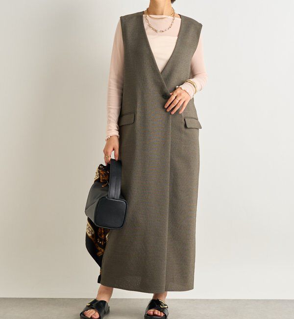  「《着回し抜群◎こなれきちんと感》メランジスラブワンピース」|その他|