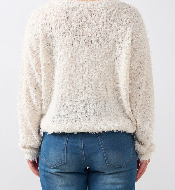  「《上品カジュアル》ラメチュールテープヤーン金釦カーデ」|ニット・セーター|