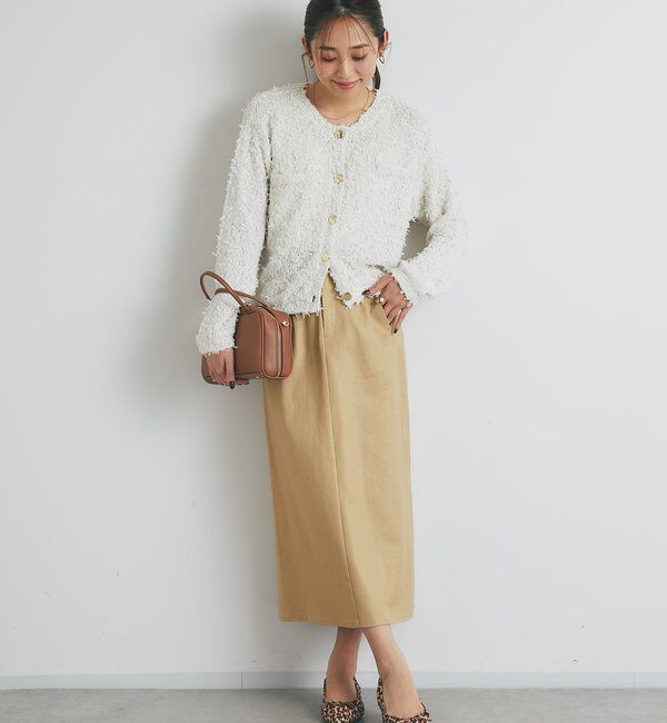  「《上品カジュアル》ラメチュールテープヤーン金釦カーデ」|ニット・セーター|