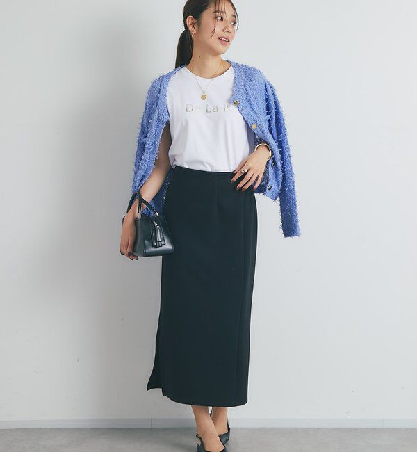  「《上品カジュアル》ラメチュールテープヤーン金釦カーデ」|ニット・セーター|