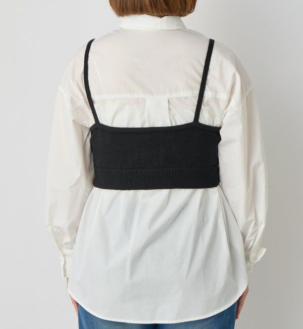  「《トレンドライクに◎》ニットビスチェsetハイカウントシャツ」|シャツ・ブラウス|