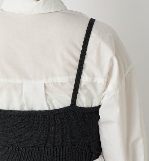  「《トレンドライクに◎》ニットビスチェsetハイカウントシャツ」|シャツ・ブラウス|