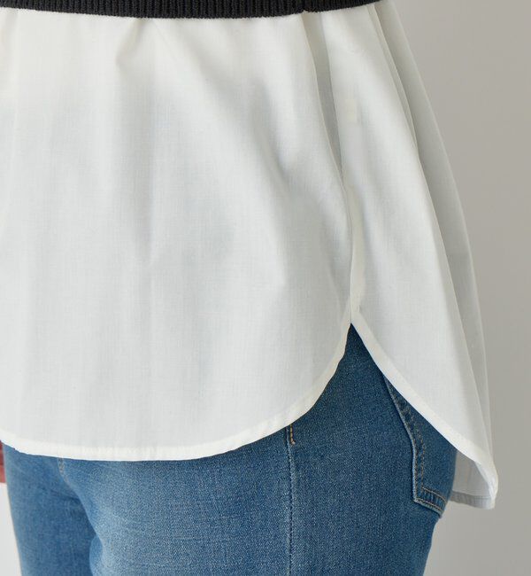  「《トレンドライクに◎》ニットビスチェsetハイカウントシャツ」|シャツ・ブラウス|