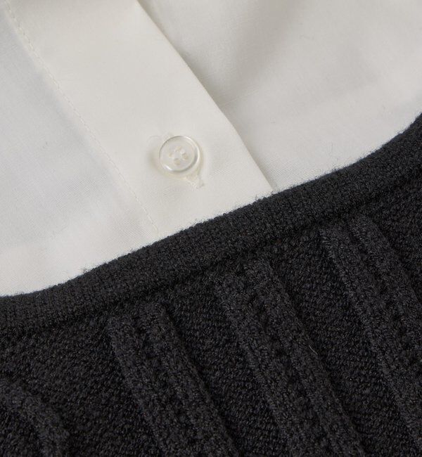  「《トレンドライクに◎》ニットビスチェsetハイカウントシャツ」|シャツ・ブラウス|