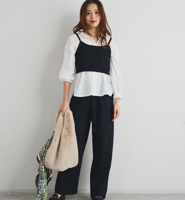  「《トレンドライクに◎》ニットビスチェsetハイカウントシャツ」|シャツ・ブラウス|