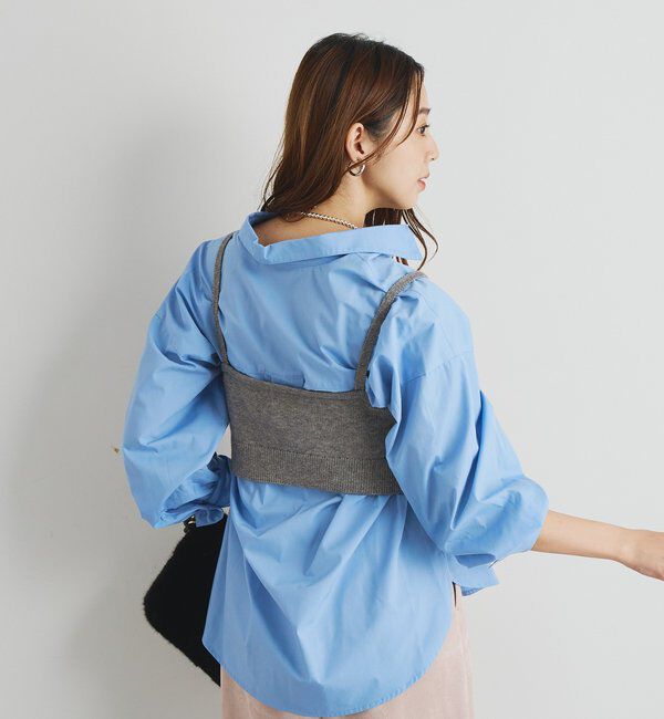  「《トレンドライクに◎》ニットビスチェsetハイカウントシャツ」|シャツ・ブラウス|