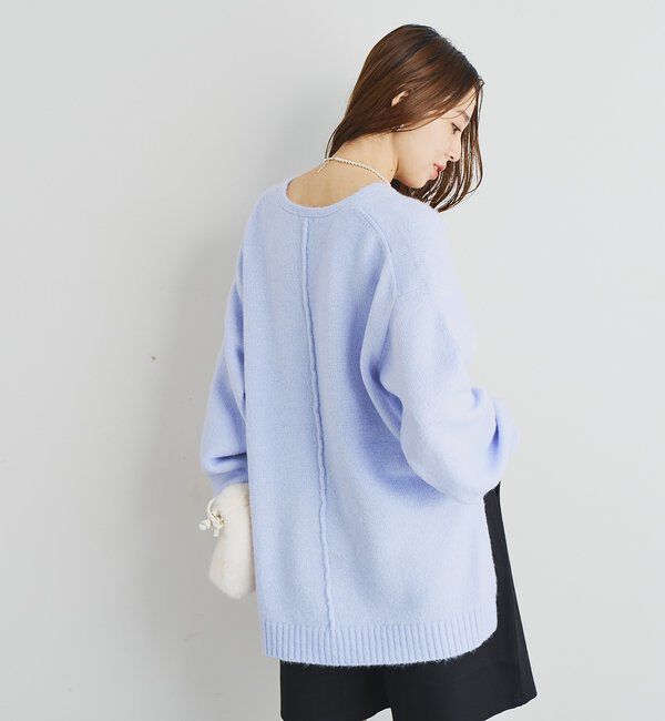  「《人気アイテム・柔らかく軽い着心地》ヤクライクVネックニット」|ニット・セーター|