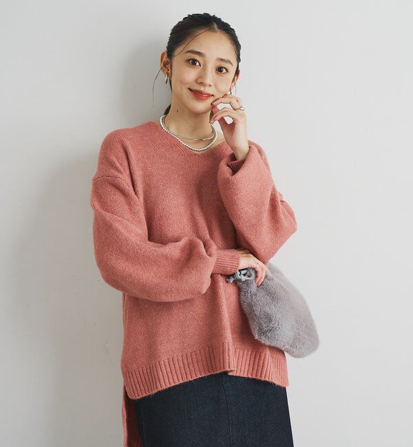  「《人気アイテム・柔らかく軽い着心地》ヤクライクVネックニット」|ニット・セーター|