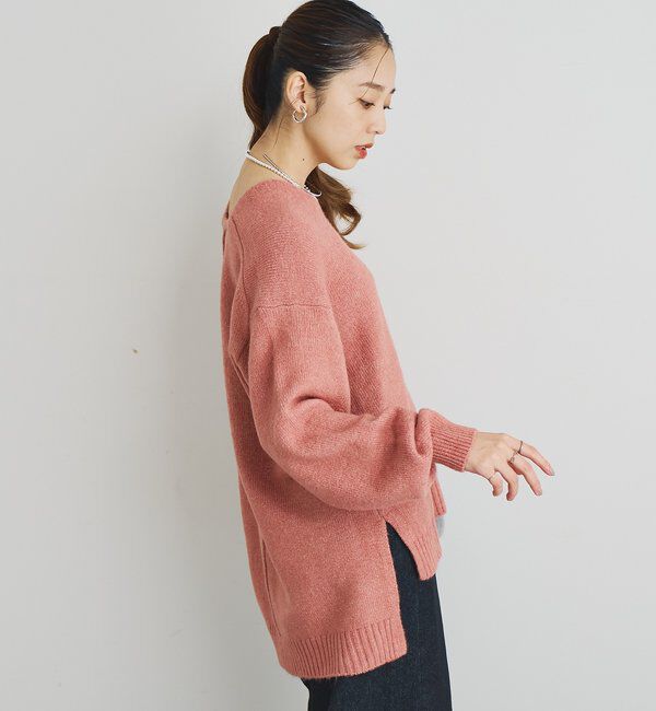  「《人気アイテム・柔らかく軽い着心地》ヤクライクVネックニット」|ニット・セーター|
