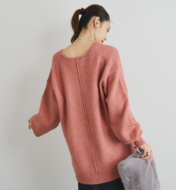  「《人気アイテム・柔らかく軽い着心地》ヤクライクVネックニット」|ニット・セーター|
