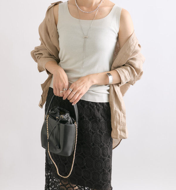  「【RIVE DROITE 名品インナー】シームレスタンク」|キャミソール|