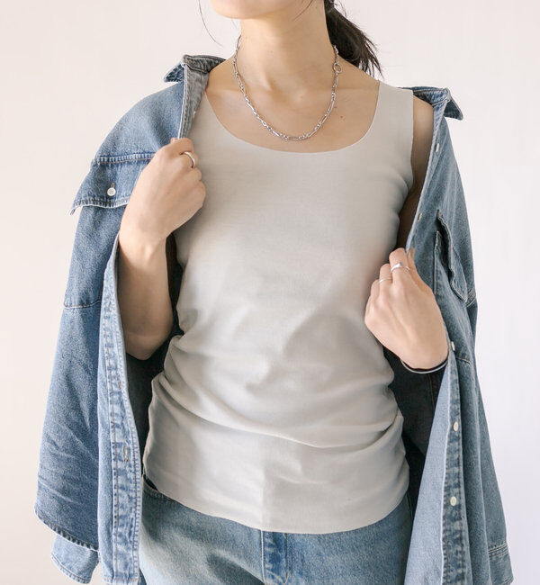  「【RIVE DROITE 名品インナー】シームレスタンク」|キャミソール|