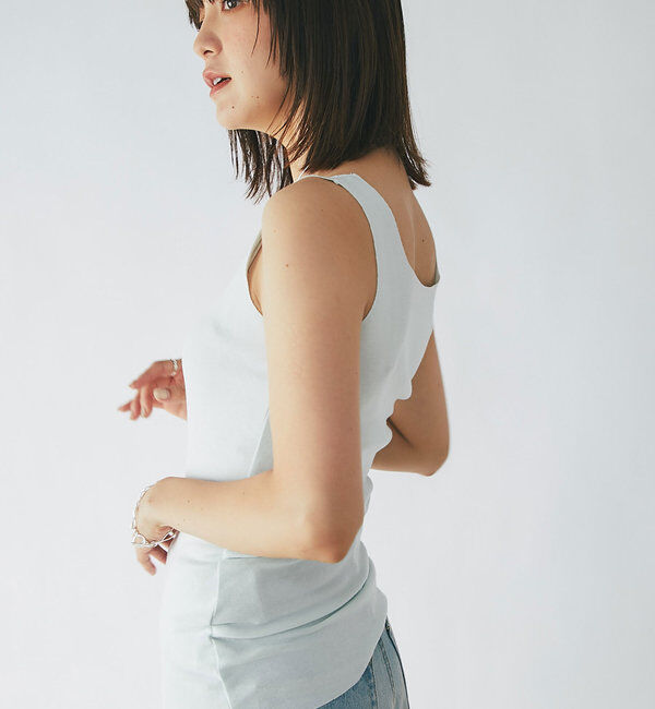  「【RIVE DROITE 名品インナー】シームレスタンク」|キャミソール|