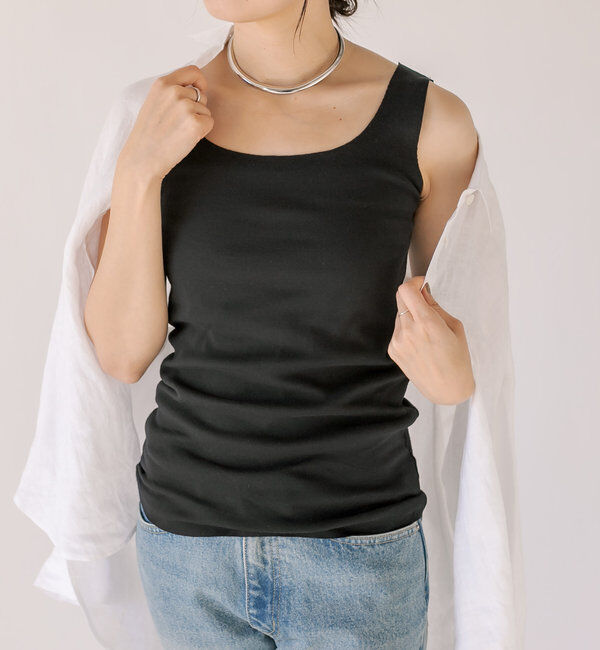  「【RIVE DROITE 名品インナー】シームレスタンク」|キャミソール|