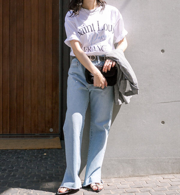  「【全骨格美脚見え！】slit DENIM」|デニム|