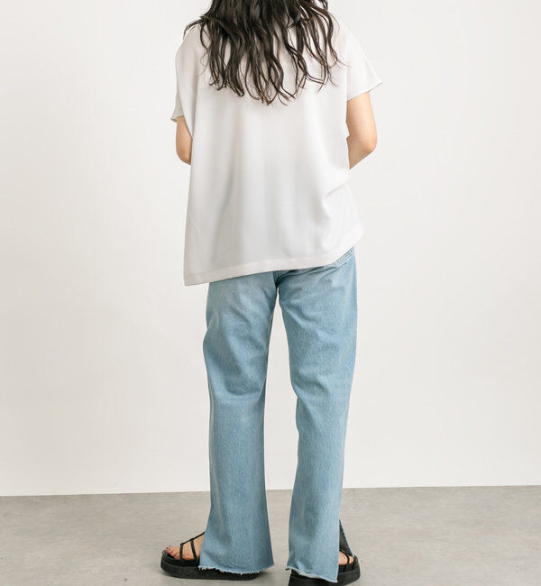  「【全骨格美脚見え！】slit DENIM」|デニム|