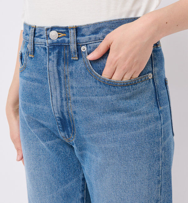  「【全骨格美脚見え！】slit DENIM」|デニム|