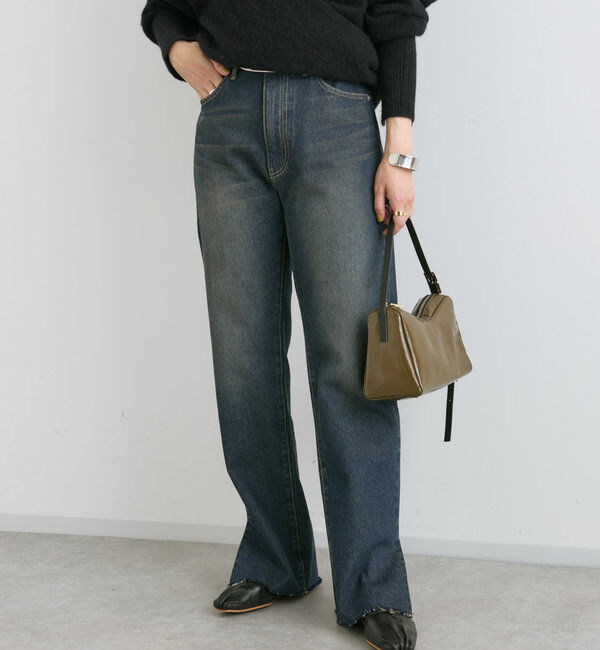  「【全骨格美脚見え！】slit DENIM」|デニム|