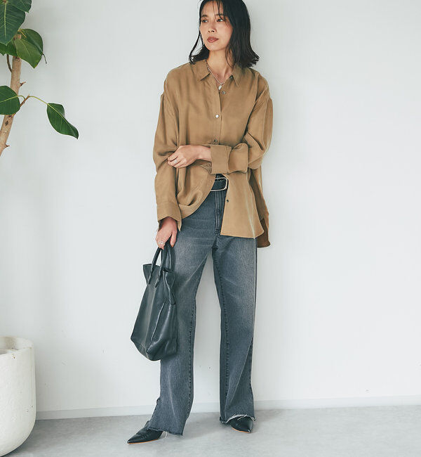  「【全骨格美脚見え！】slit DENIM」|デニム|