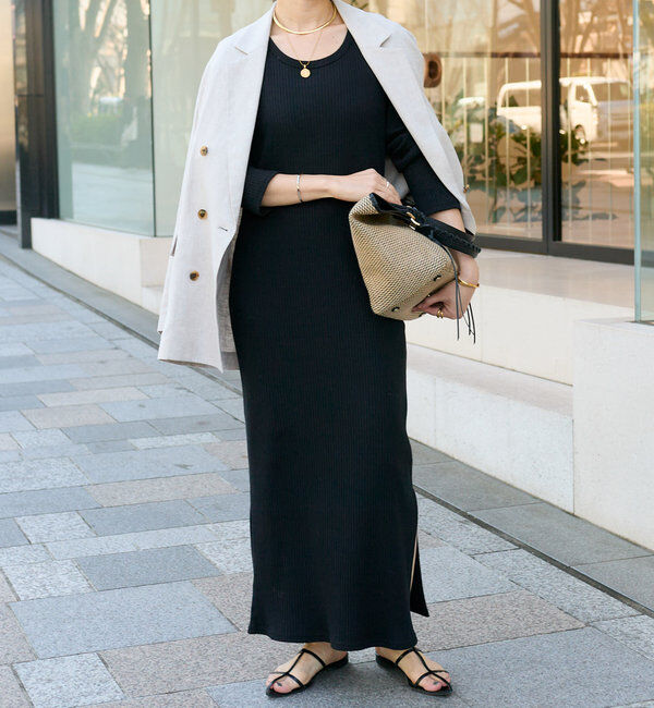  「【全骨格細見え】2WAYロングリブワンピース」|ワンピース|