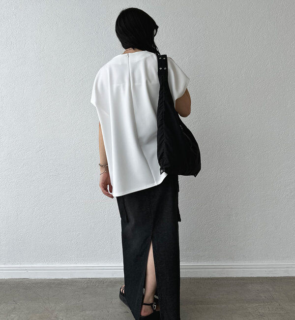  「【やわらかな着心地】ハーフスリーブダンボールプルオーバー」|Tシャツ・カットソー|