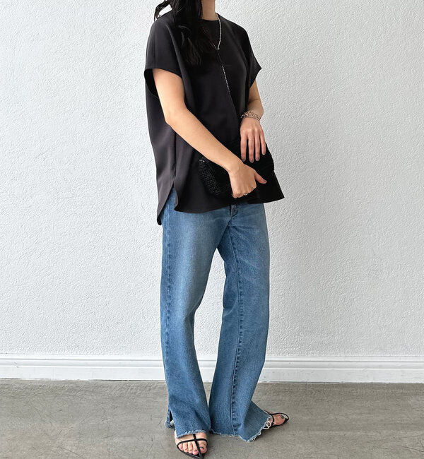  「【やわらかな着心地】ハーフスリーブダンボールプルオーバー」|Tシャツ・カットソー|