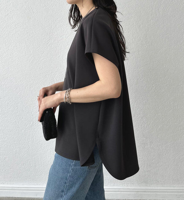  「【やわらかな着心地】ハーフスリーブダンボールプルオーバー」|Tシャツ・カットソー|