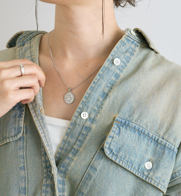  「【R.good(アールドットグッド)】コインショートネックレス」|リング|