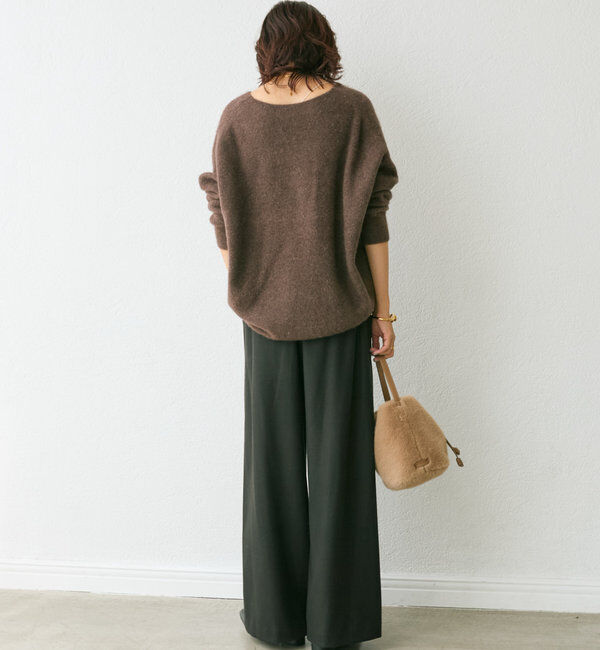  「【秋冬素材が登場！】両面起毛タックワイドスラックス」|チノ|