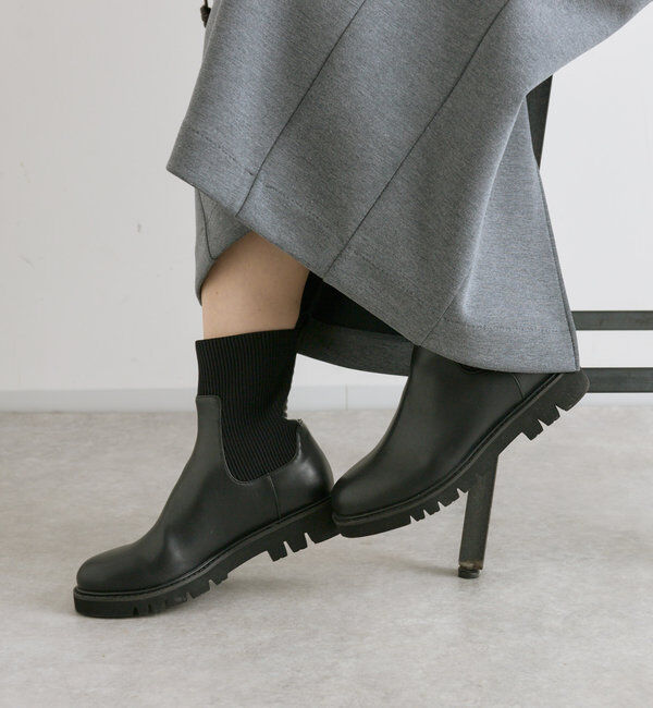  「【R.good(アールドットグッド)】リブショートブーツ」|ショートブーツ|