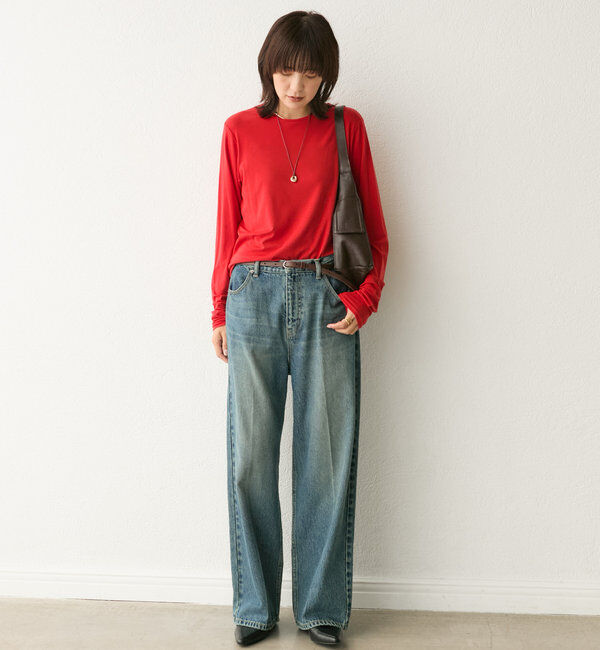  「【コーデのポイントに】レザー細ベルト」|ベルト|