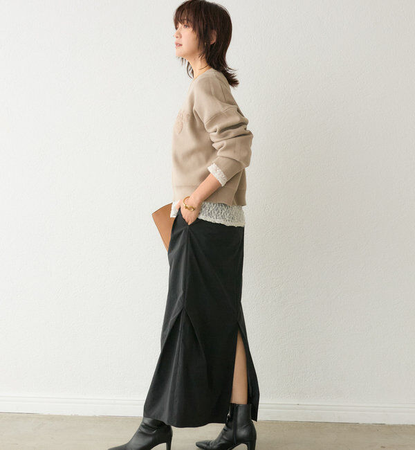  「【キャッチーなロゴがポイント】パイル刺繍ニット」|ニット・セーター|