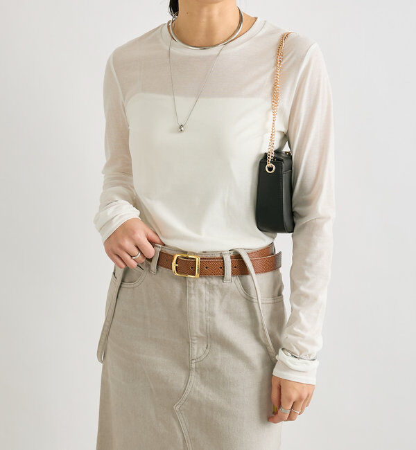  「シアーカットソー」|Tシャツ・カットソー|ホワイト