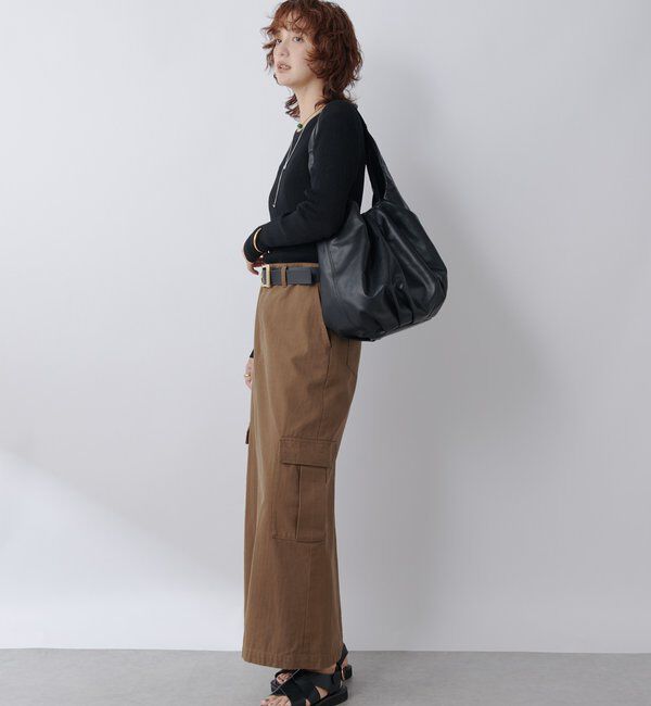  「【MONN.:.(モン)】カーゴマキシスカート」|スカート|