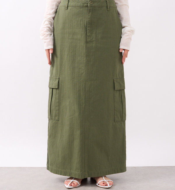  「【MONN.:.(モン)】カーゴマキシスカート」|スカート|