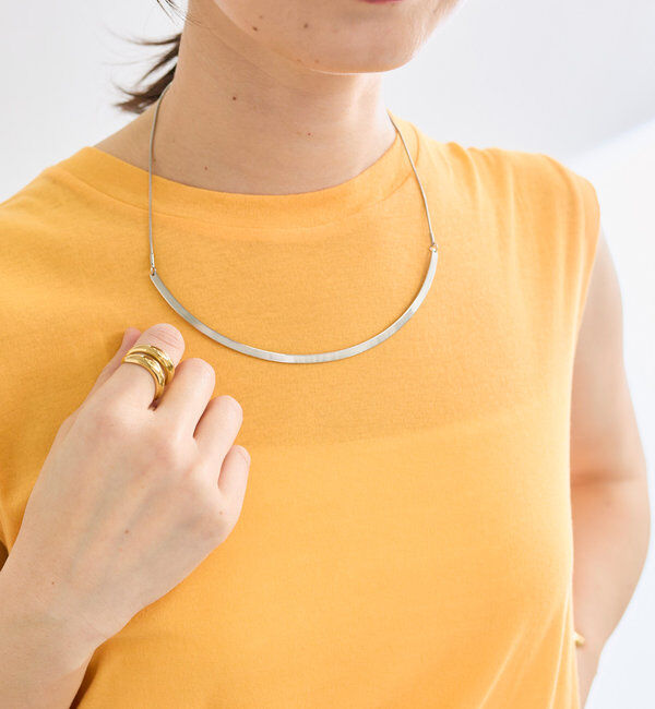  「【R.good（アールドットグッド）】カーブバーショートネックレス」|リング|