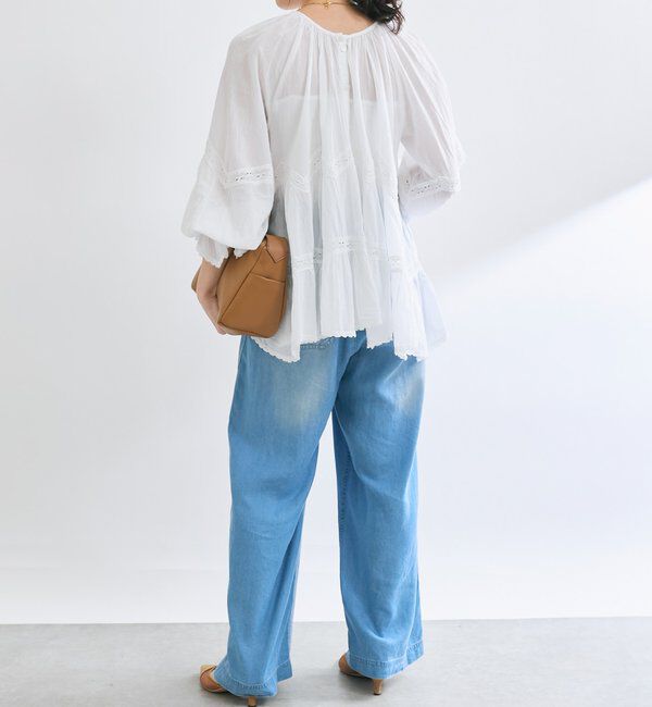  「【シーズンムードを高める】コットンボイルレースブラウス」|シャツ・ブラウス|