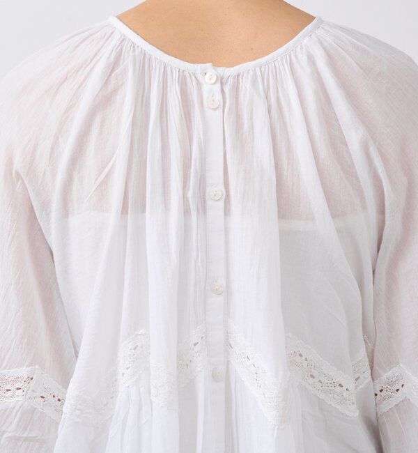  「【シーズンムードを高める】コットンボイルレースブラウス」|シャツ・ブラウス|