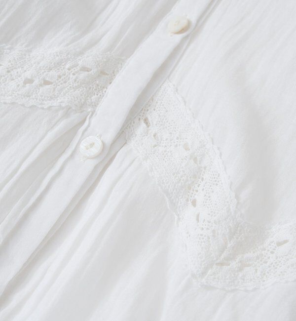  「【シーズンムードを高める】コットンボイルレースブラウス」|シャツ・ブラウス|