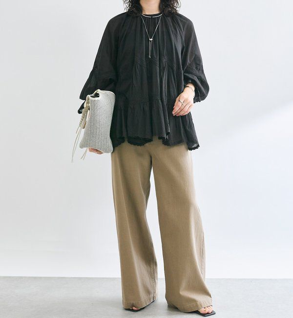  「【シーズンムードを高める】コットンボイルレースブラウス」|シャツ・ブラウス|