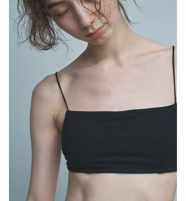 La nature linge「【La nature linge】ベア天竺キャミソールブラ」|インナー|ブラック