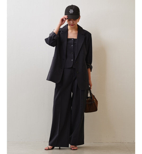  「【セットアップ/スリーピース対応】ウーステッド2タックパンツ」|スラックス|