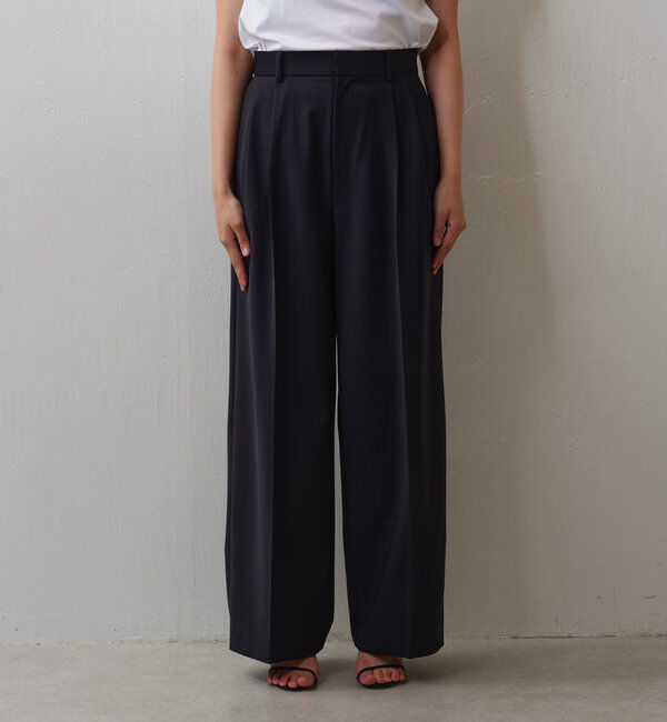  「【セットアップ/スリーピース対応】ウーステッド2タックパンツ」|スラックス|