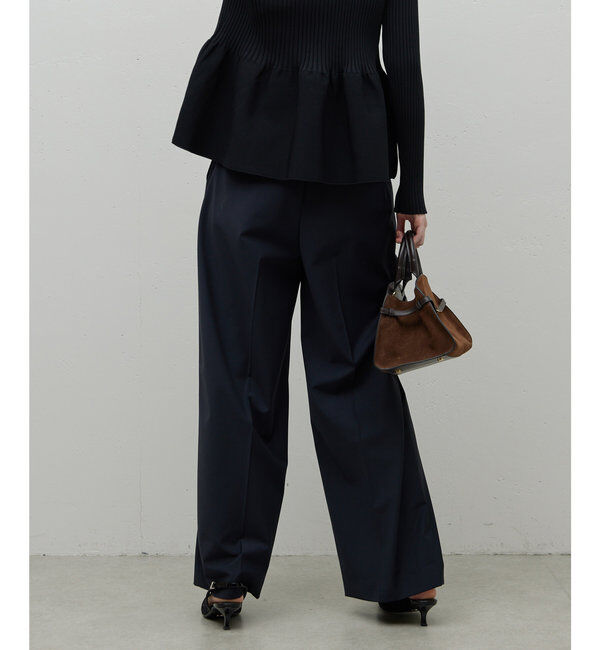  「【セットアップ/スリーピース対応】ウーステッド2タックパンツ」|スラックス|