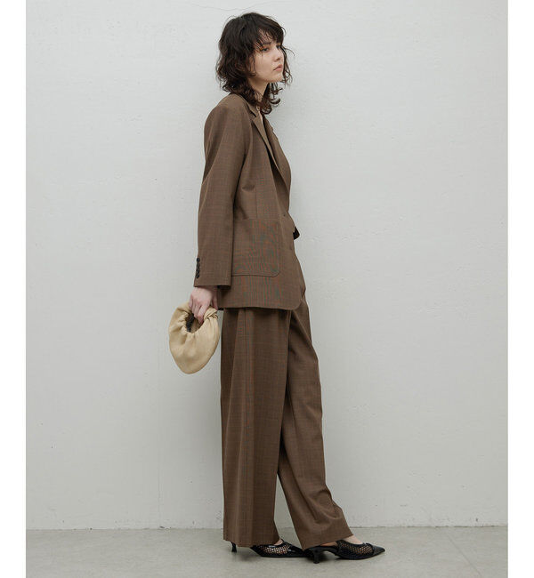  「【セットアップ/スリーピース対応】ウーステッド2タックパンツ」|スラックス|