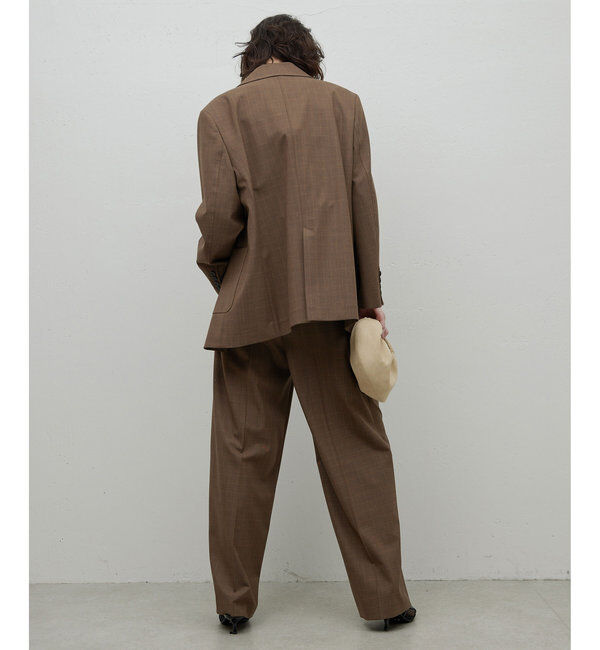  「【セットアップ/スリーピース対応】ウーステッド2タックパンツ」|スラックス|