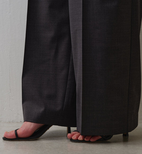  「【セットアップ/スリーピース対応】ウーステッド2タックパンツ」|スラックス|