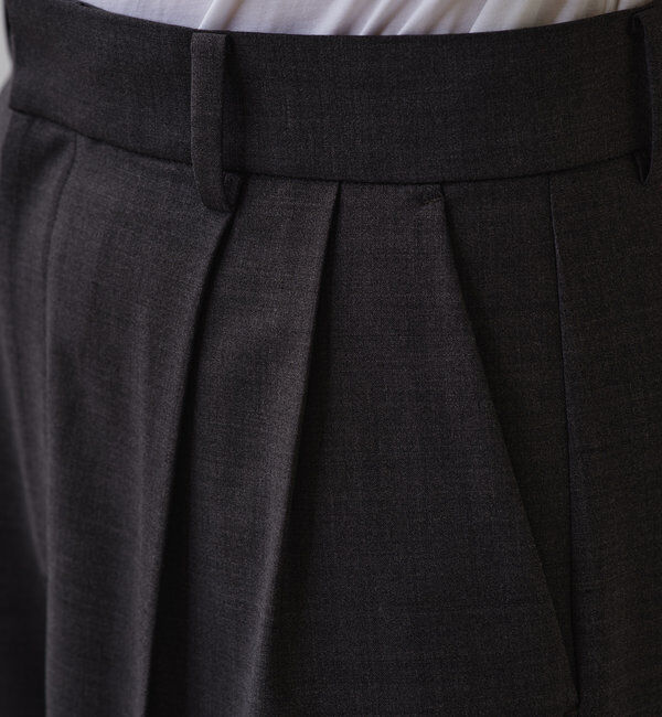  「【セットアップ/スリーピース対応】ウーステッド2タックパンツ」|スラックス|