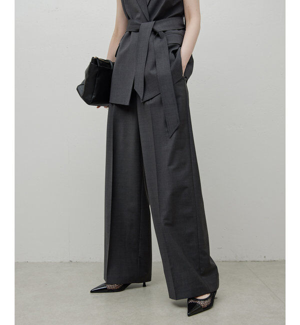  「【セットアップ/スリーピース対応】ウーステッド2タックパンツ」|スラックス|