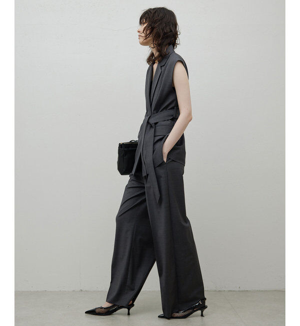  「【セットアップ/スリーピース対応】ウーステッド2タックパンツ」|スラックス|